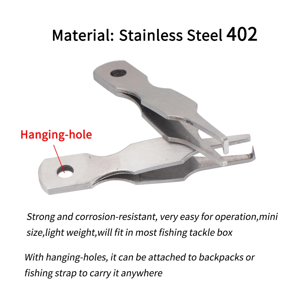 ICERIO-Alicates de anillos divididos rápidos para pesca, 6cm/8,5g, tamaño Mini, abridor de anillos de doble bucle de acero inoxidable, pinzas para sedal - imagen 2