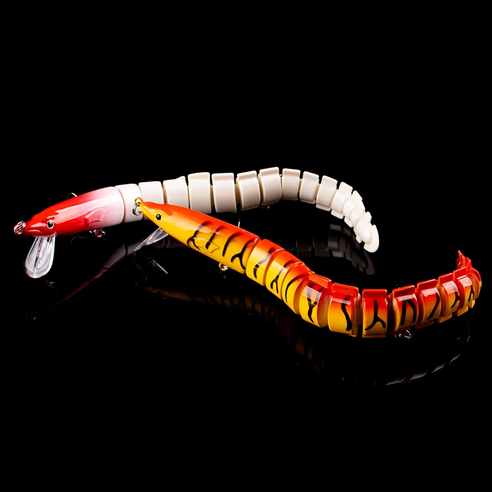 CCLTBA 20.5cm 28.3g Multi Jointed Eel Fishing Lures Slow Sinking Artificial Swimbait Loach Baits for Bass Perch Tackle - imagen 5
