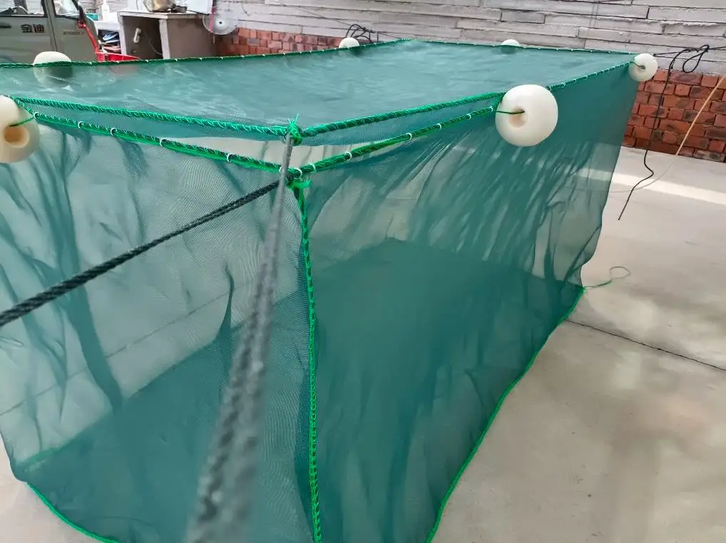 Lawaia-jaula de red para peces, Red de cría de peces con cubierta, Red de crayones, estaca, estanque, agricultura, acuicultura, malla pequeña - imagen 2