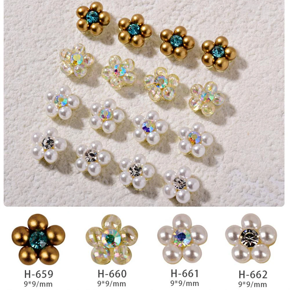 Joyería de flores de fondo plano, llamativa joyería de aleación brillante única, Popular, a la moda, 1/2/3 piezas - imagen 3