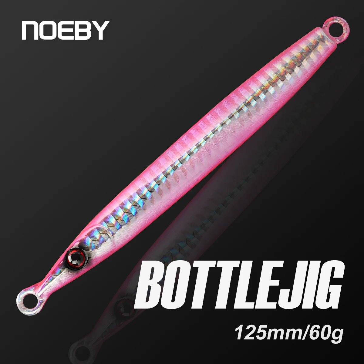 NOEBY-señuelo de pesca con plantilla de Metal, 60g, botella de hueso central resistente, plantillas de fundición a tierra, cebo duro Artificial, Señuelos de pesca para barcos de agua salada