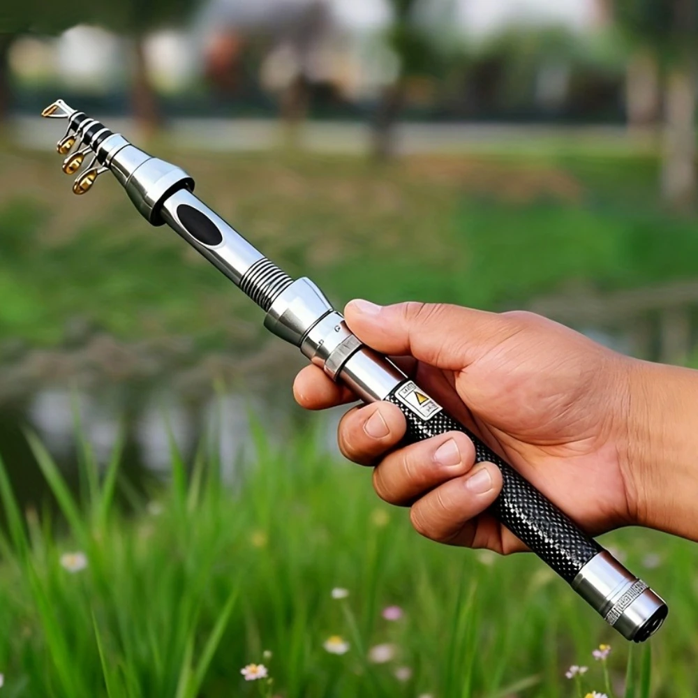 Caña de pescar telescópica de carbono ultraligera de 1,5 M-2,4 M, cañas de pescar de carpa, agua salada, agua dulce, señuelo profesional, aparejos de caña de pescar