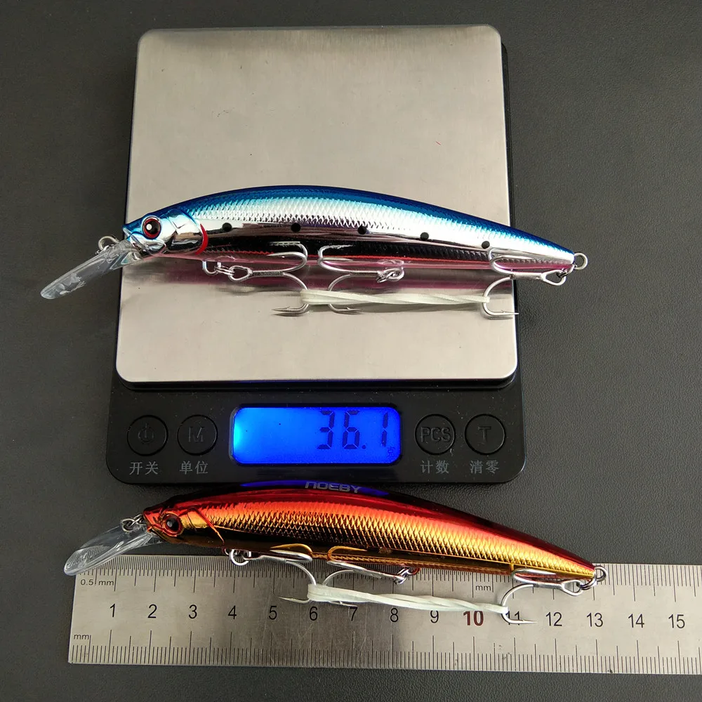 Noeby-señuelo de pesca de pececillo pesado, cebo duro Artificial, aparejo de lubina, 3 piezas, 110mm, 36g - imagen 5