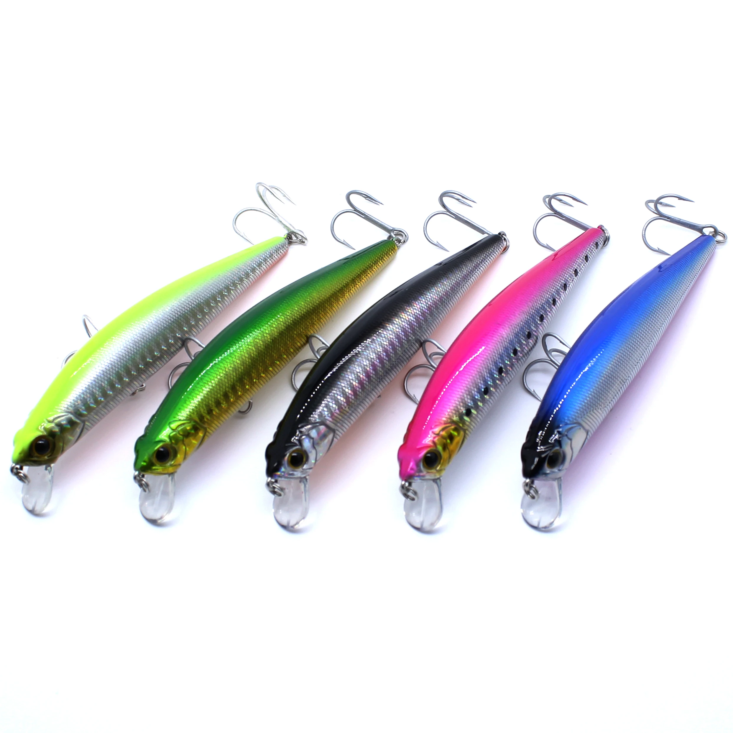 AOCLU-Señuelo duro hundimiento Minnow, señuelo Wobbler, agua salada dulce, pesca de toda clase con anzuelos VMC, lanzamiento largo, 110mm, 23g - imagen 5