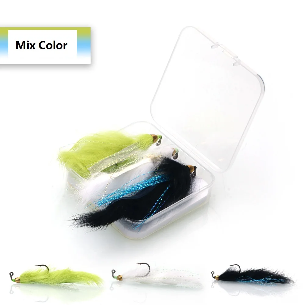 Moscas Conehead Zonker con tira de conejo – Jig head 90° para trucha - imagen 2