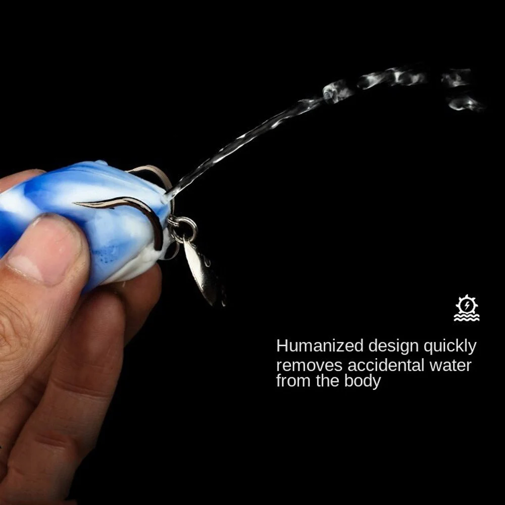 Fishing Frog Lure 6.5cm 14.8g Soft Bait Spoon with Blood Trough Hook Jigging Catfish Artificial Crankbait Minnow Topwater Tackle - imagen 5