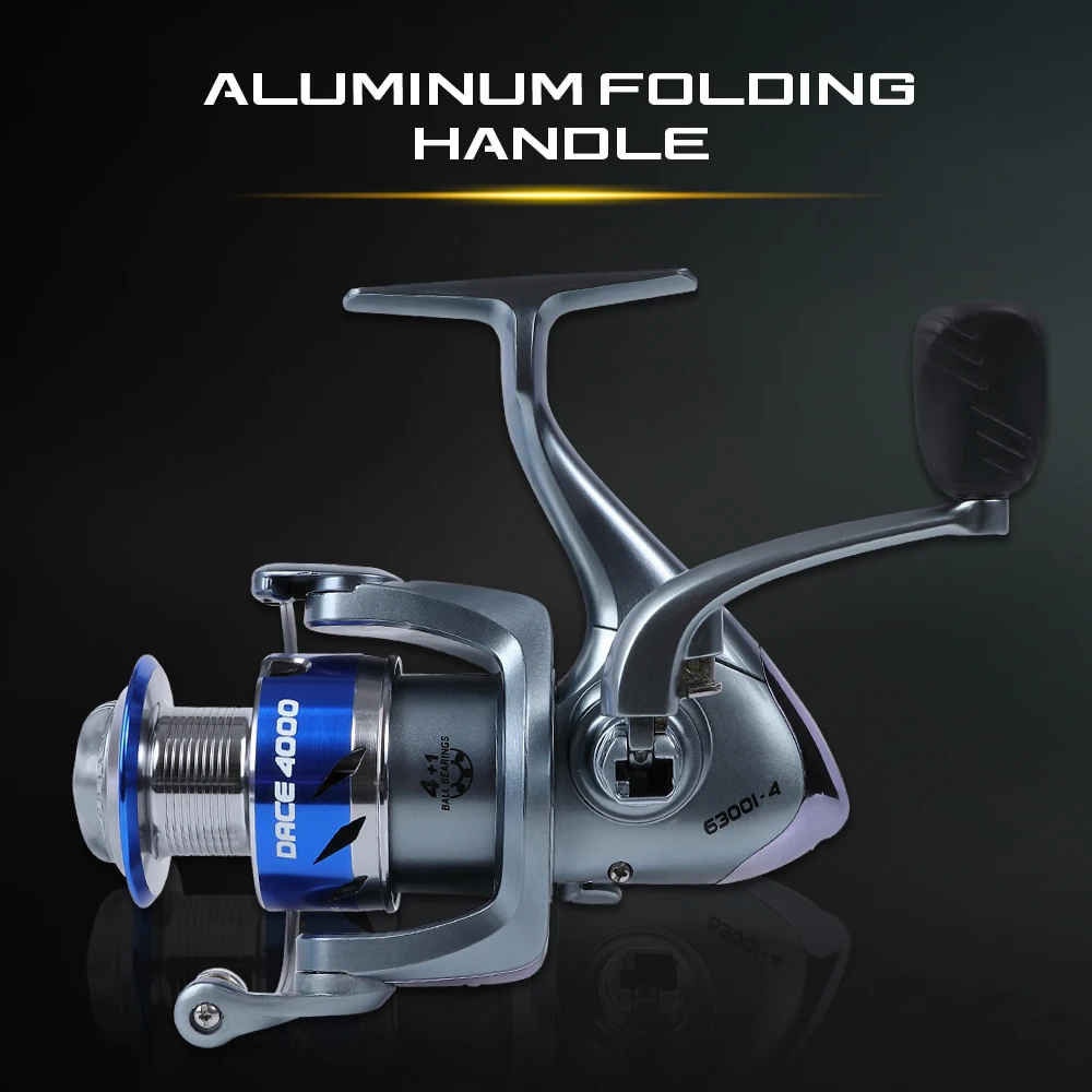 MIFINE DACE-Carrete giratorio para luz de lubina a 203G Tamaño 500-6000, 10kg Max Drag Rueda de pesca Accesorios aparejos de mar agua salada - imagen 5