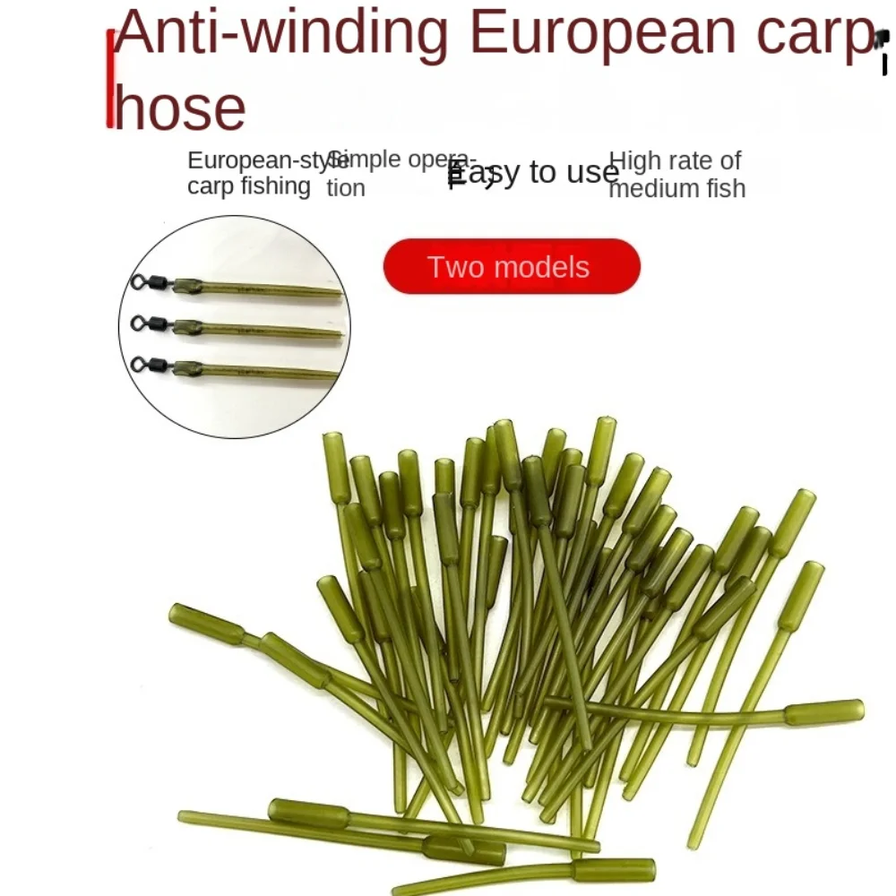 Funda de goma para pesca de carpa, antienredos, fácil de operar, tubo de aparejo de helicóptero, protección duradera para sedal, equipo de pesca con caña - imagen 5