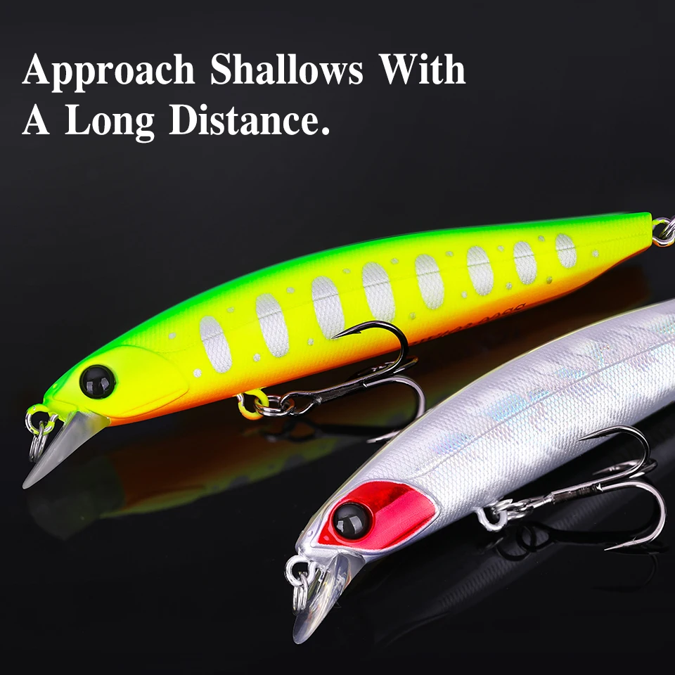 TSURINOYA 90SS tornillo de buceo 70-80cm hundimiento lento rango poco profundo Minnow 90mm 10,8g DW103 centro de movimiento de gravedad cebo duro - imagen 5