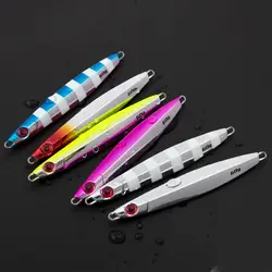 CASTFUN-plantillas de Metal galvanizadas, 40g, 60g, 80g, 100g, Señuelos de Pesca artificiales de mar, cebo de plantilla de Metal Vertical