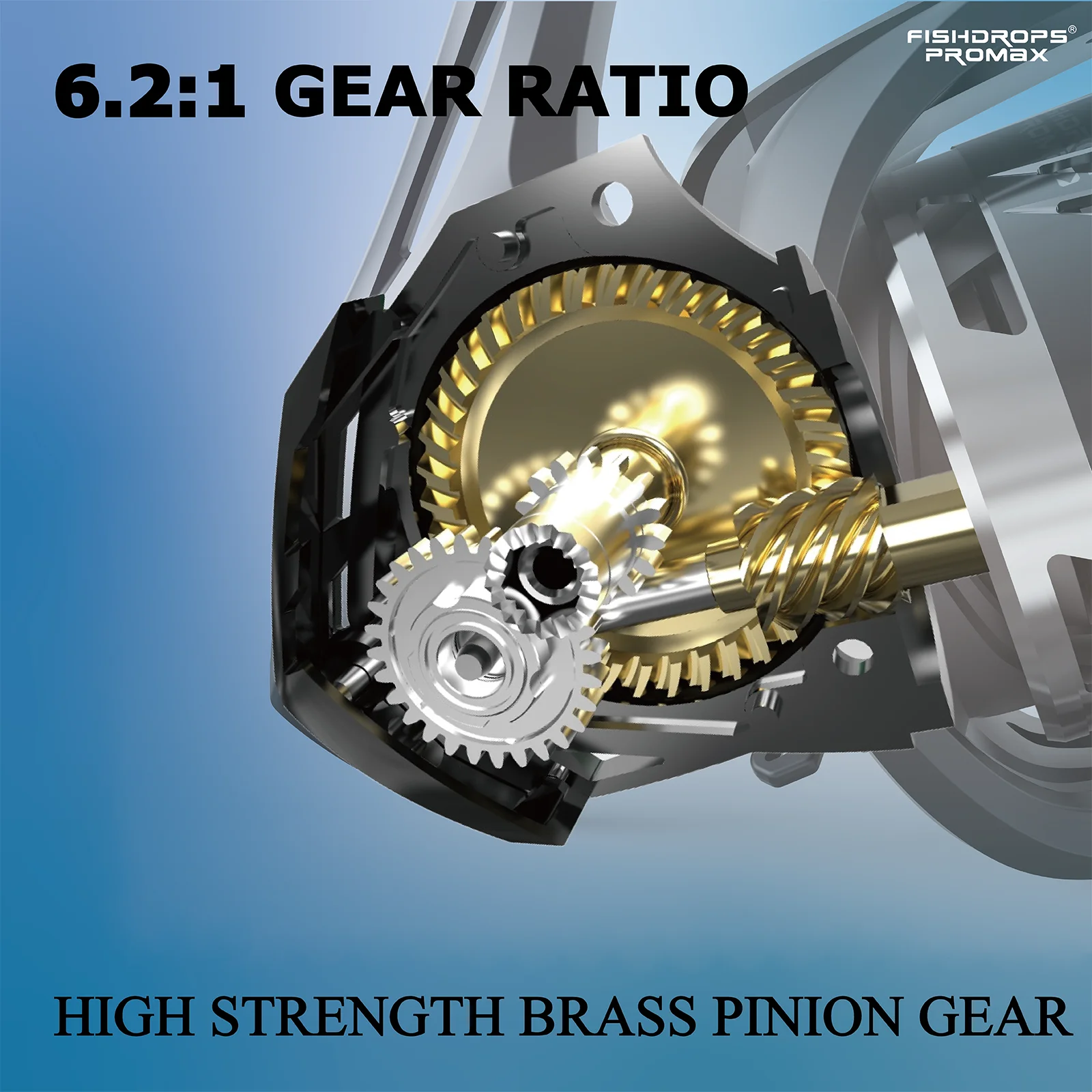 Carrete giratorio Rhino, arrastre de hasta 22 libras y carrete de pesca BB 7 + 1, carrete de aluminio CNC y pesca giratoria ultraligera - imagen 5