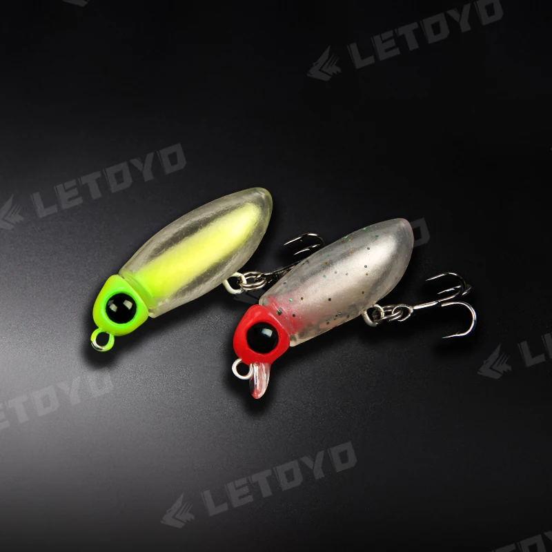 LETOYO, señuelo de pesca de trucha MuteBall Minnow38F/Pencil38F, cebo de insectos artificiales de superficie de 38mm y 2,7g, cuerpo de plástico suave, Mini señuelo flotante - imagen 5