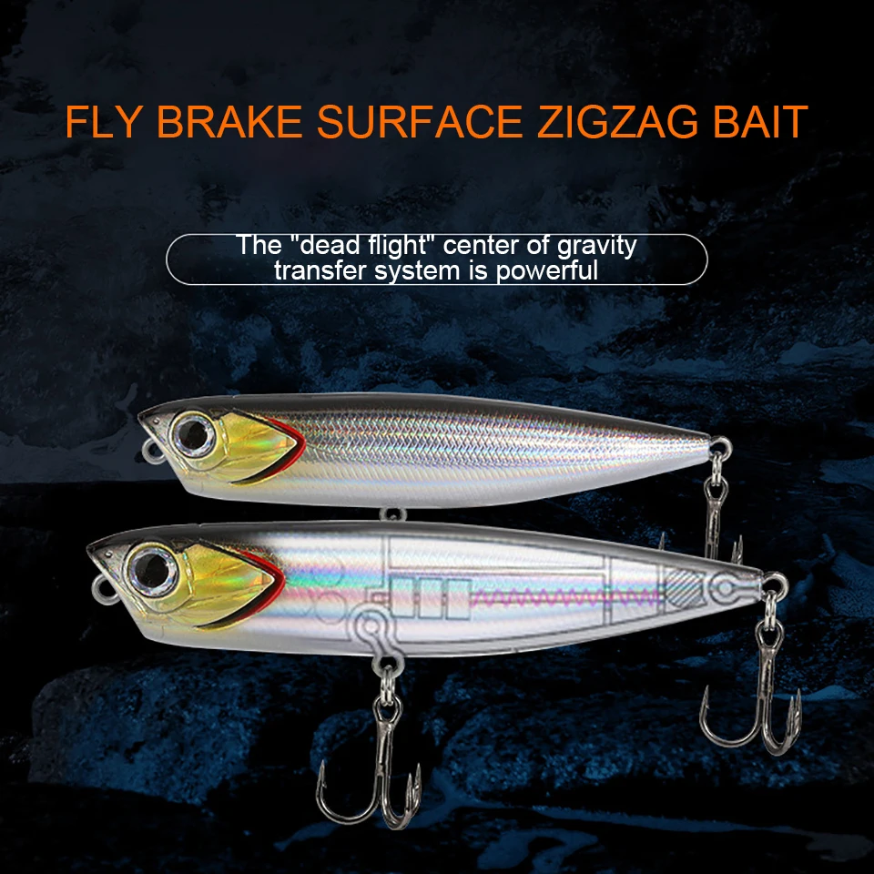 WALK FISH señuelo de Pesca de superficie flotante, lápiz Realis en forma de Z, 65mm, 85mm, 100mm, Wobbler - imagen 5