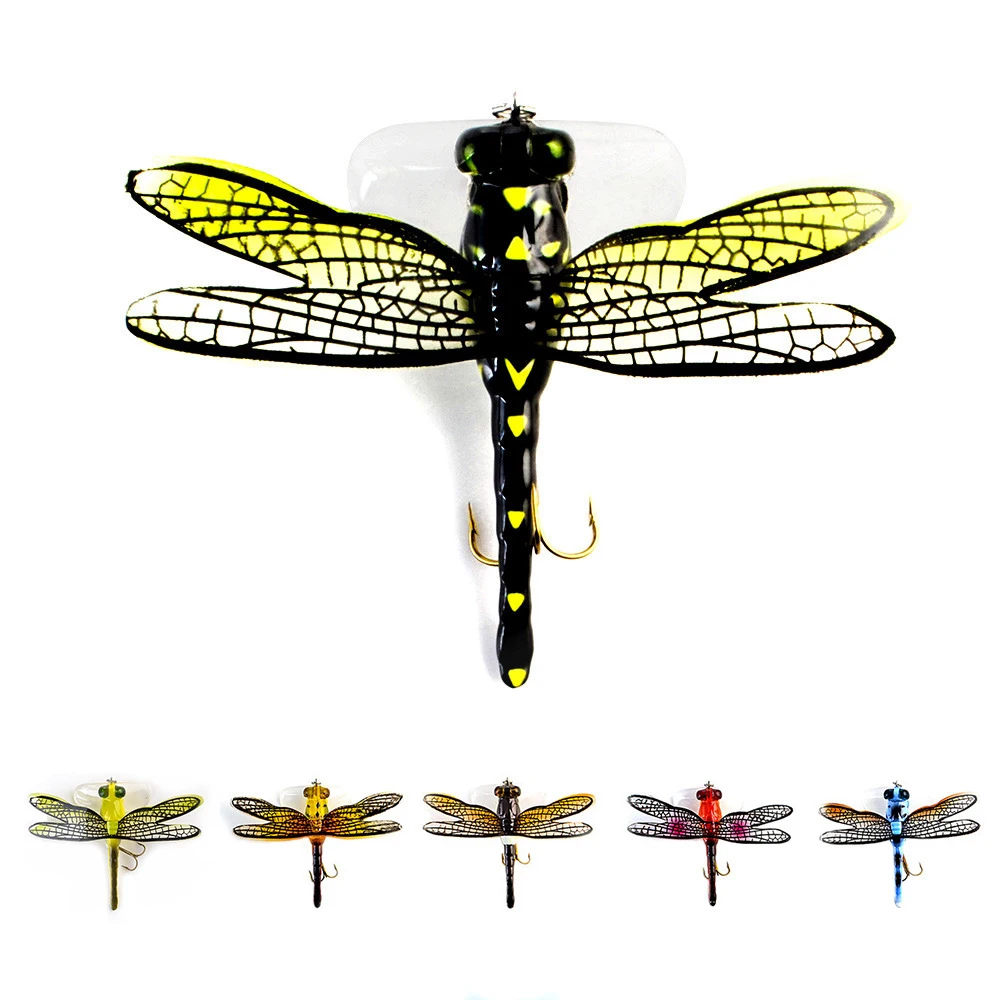 ALASICKA-señuelo de pesca de libélula Topwater, 6G, 7,5 CM, Mosca de insectos, trucha Popper, cebo Artificial, Wobblers para curricán, señuelo duro - imagen 5
