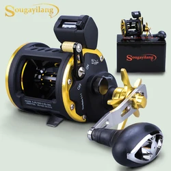 Sougayilang Carrete baitcasting con contador de hilo para mar