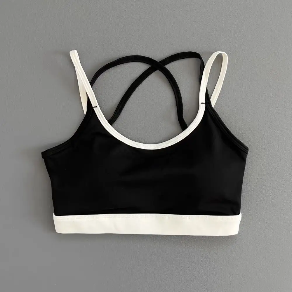 Sujetador deportivo sin costuras con cinturón cruzado, belleza en la espalda, absorbe la humedad, sujetador suave para Yoga, lencería, sujetador de entrenamiento antivibración para Fitness para niñas - imagen 3