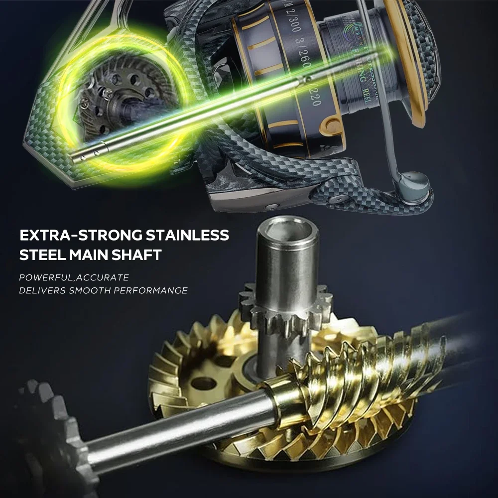 MBLN Carrete giratorio de agua salada de metal al 90%, carrete de aleación, mango, pie y engranaje para un rendimiento duradero - imagen 3