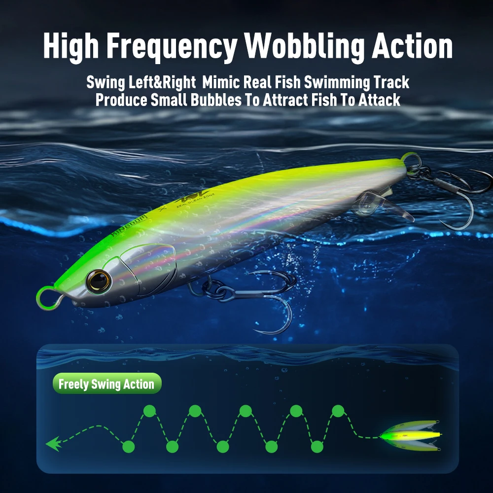 Kingdom Pencil Popper hundente 150mm – Largo alcance para pesca en mar - imagen 4