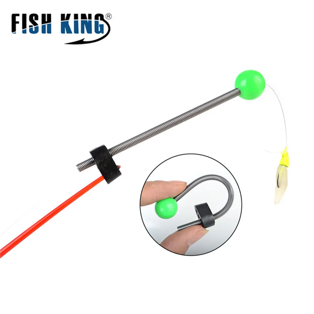 FISH KING caña de pescar en hielo, accesorio de acero inoxidable, portátil, colorido, para pesca al aire libre, invierno, 5 unids/lote por paquete - imagen 3