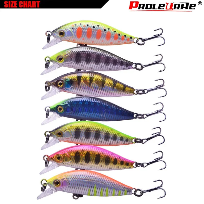 1 cebo duro que se hunde Minnow Señuelos de Pesca 50mm 3,2g señuelo de peces de agua dulce Wobblers señuelos artificiales trucha Swimbait Peche Leurre - imagen 5