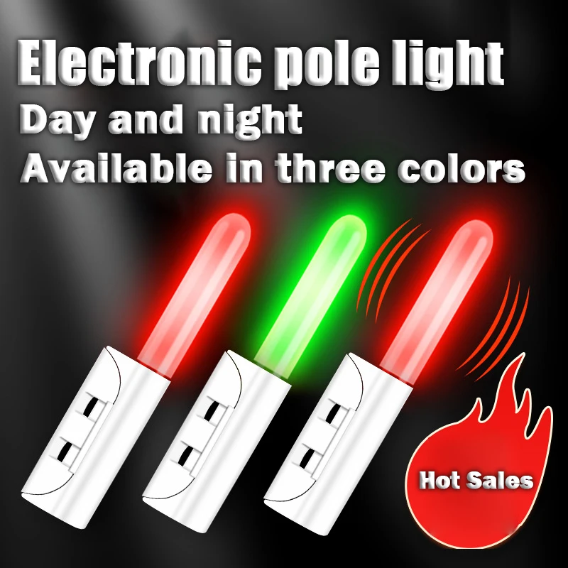 Poste de electrones de pesca nocturna, luz ligera con detección de gravedad, Luz de Mar verde, luz nocturna impermeable, 1/3/5 Uds. - imagen 2