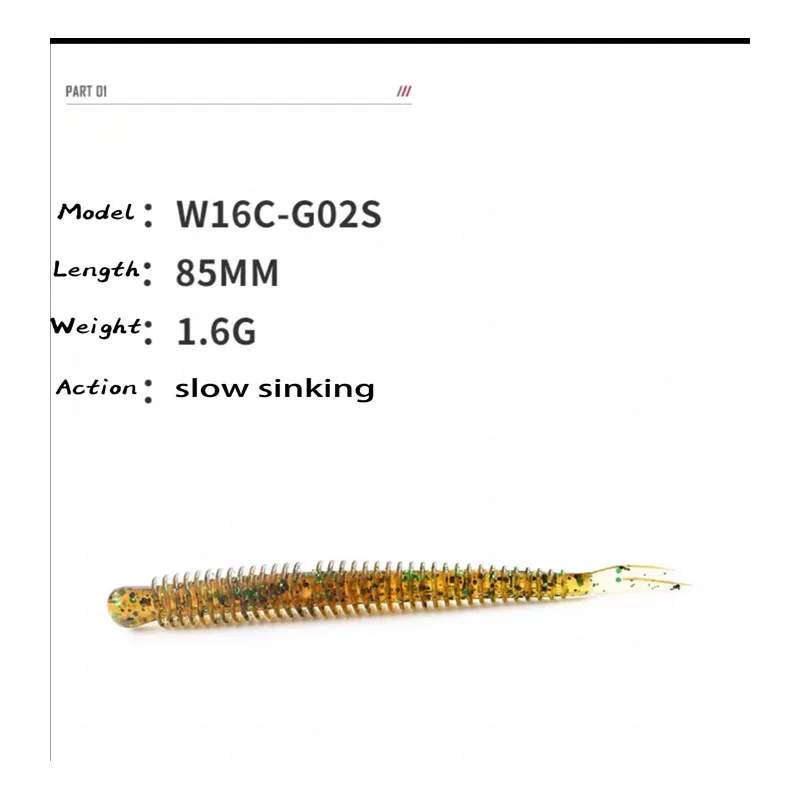 LUTAC-señuelo de pesca suave de camarón de alta calidad, longitud 85mm, peso 1,6g, nuevo diseño - imagen 3