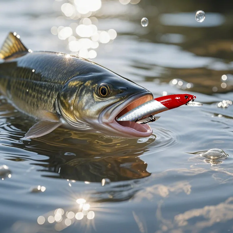 Señuelos Minnow flotantes 3D biónicos para lubina y lucio - imagen 5