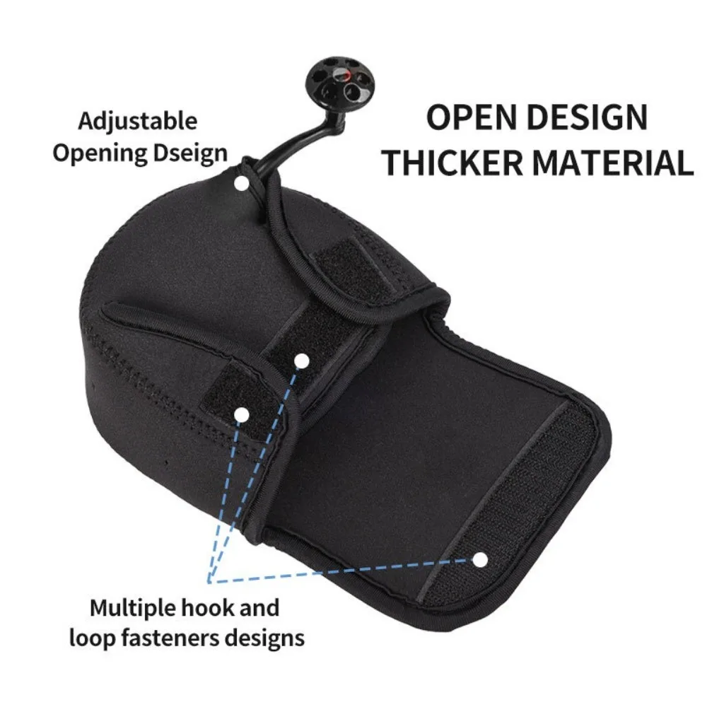 Funda duradera para carrete de pesca giratorio S/M/L, funda protectora impermeable, bolsa para carrete, paquete de rueda de almacenamiento de neopreno con forma de gota de agua para exteriores - imagen 5