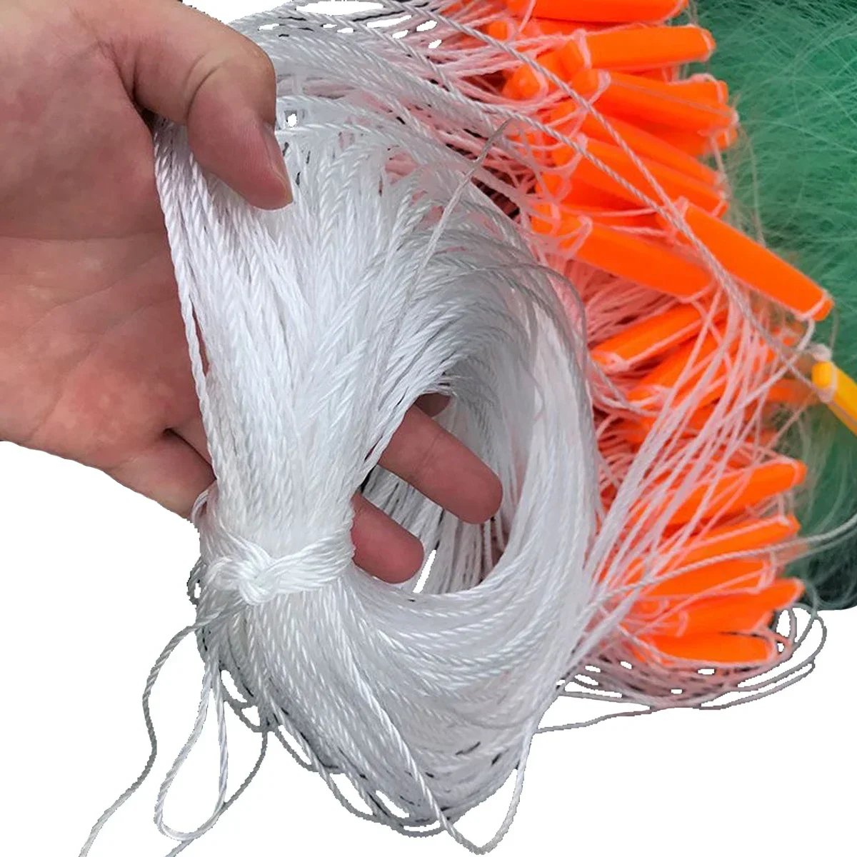 Red de pesca de nailon monofilamento, malla de enmalle de 30mm-70mm, profundidad de 1,5 m-6m, longitud de 20m a 100m - imagen 3