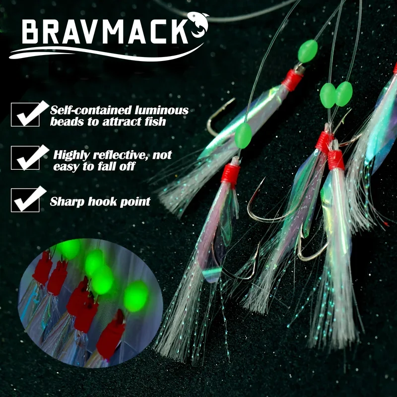 Anzuelo de pesca, paquete de 1/2/6 aparejos de Señuelos de Pesca blandos, plantillas de cebo, señuelo suave, cuerda falsa desgastada, anzuelo de púas de cristal, Señuelos de Pesca - imagen 4