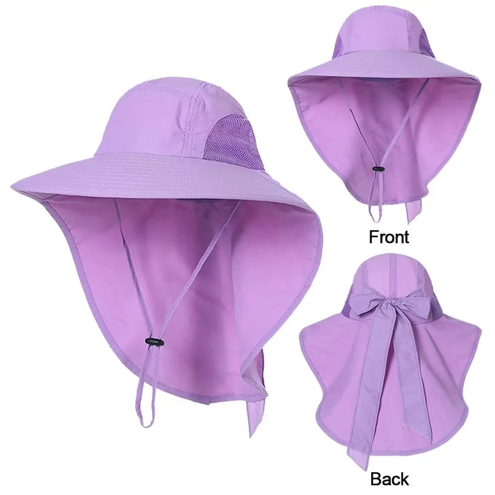 Sombrero de playa con solapa de cuello para mujer, sombrilla de secado rápido, protección solar, Verano - imagen 5