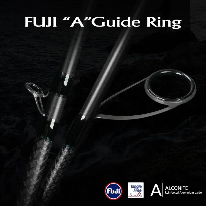 TSURINOYA caña de pescar de fundición larga AGILE II 802M 792ML 762L FUJI accesorio 2 secciones caña de lubina de carbono - imagen 4