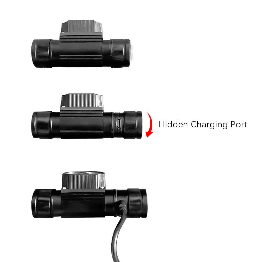 Faro frontal LED recargable para pesca nocturna – luz blanca y roja - imagen 5