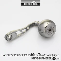 HEIGHTEN Carrete Baitcasting eje mango único ajustable para señuelo