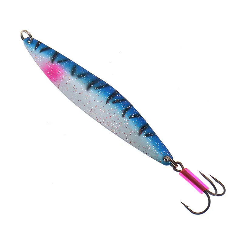 Señuelos de Metal con cuchara giratoria, de 11cm y 22g anzuelo triple, cebo Artificial para lubina, trucha, aparejos de Pesca, 1 unidad - imagen 3