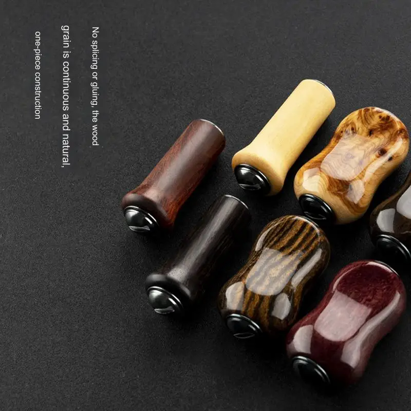 Brazo de carrete de pesca con mango de metal, bola modificada de registro de calidad destacada de madera maciza, detalles de carrete de pesca, 1 Uds. - imagen 4