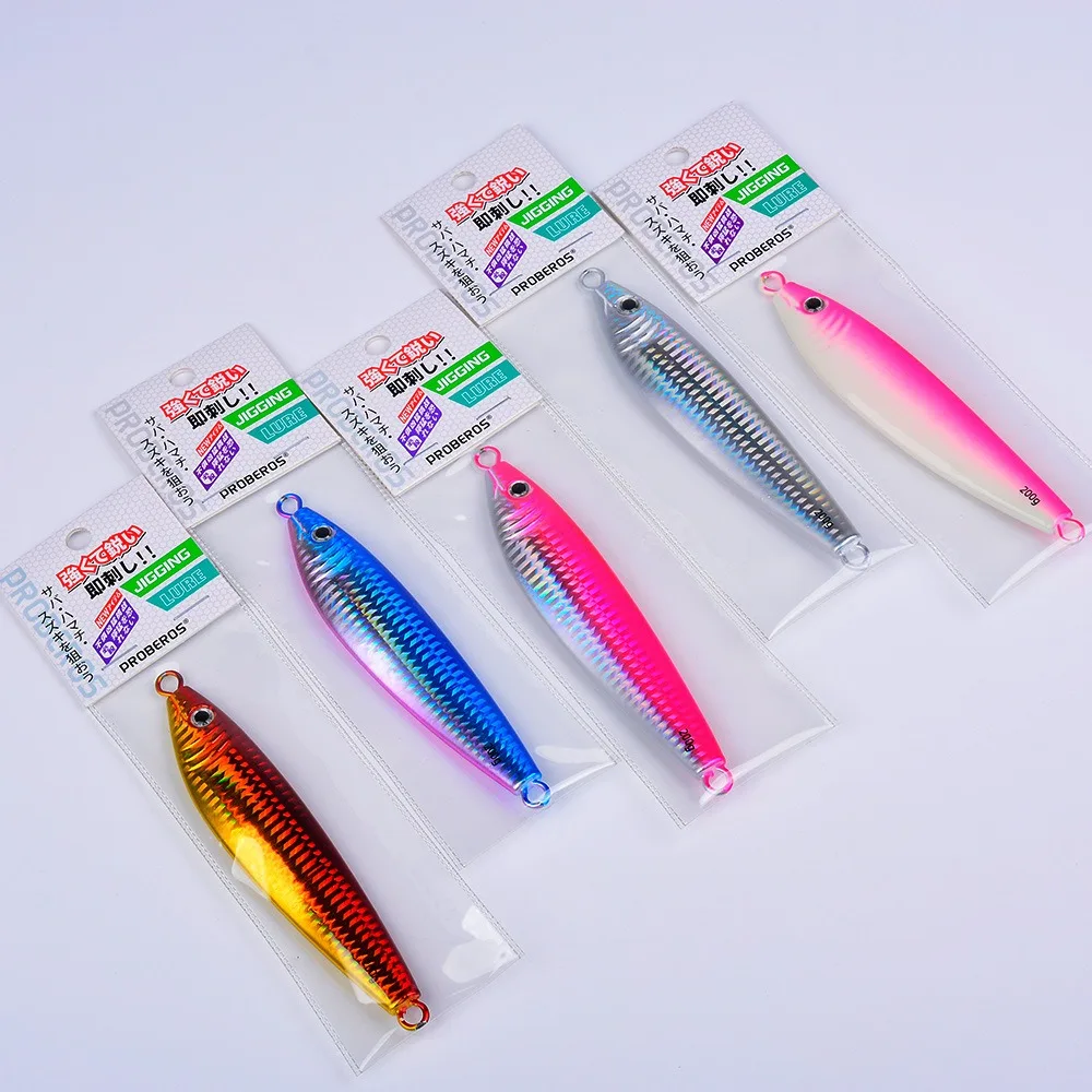 Señuelo de plantilla lenta para peces de plomo, ojos 3D de hundimiento rápido, plantilla de Metal para agua salada, cebo para pesca en barco, caballa, fundición larga en aguas profundas, 1 ud. - imagen 5