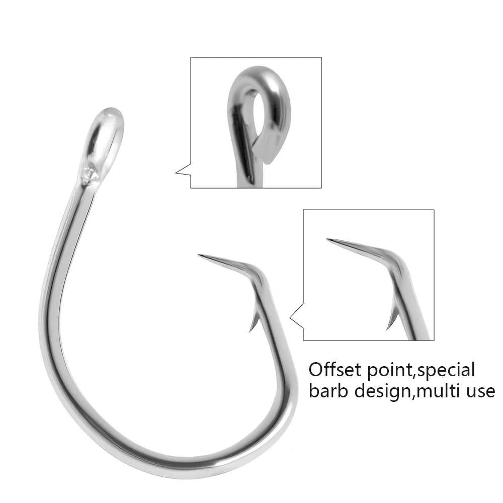 Anzuelo grande de hierro, gancho de tiburón grande, barco de pesca de acero con alto contenido de carbono, 10 unidades por bolsa - imagen 5