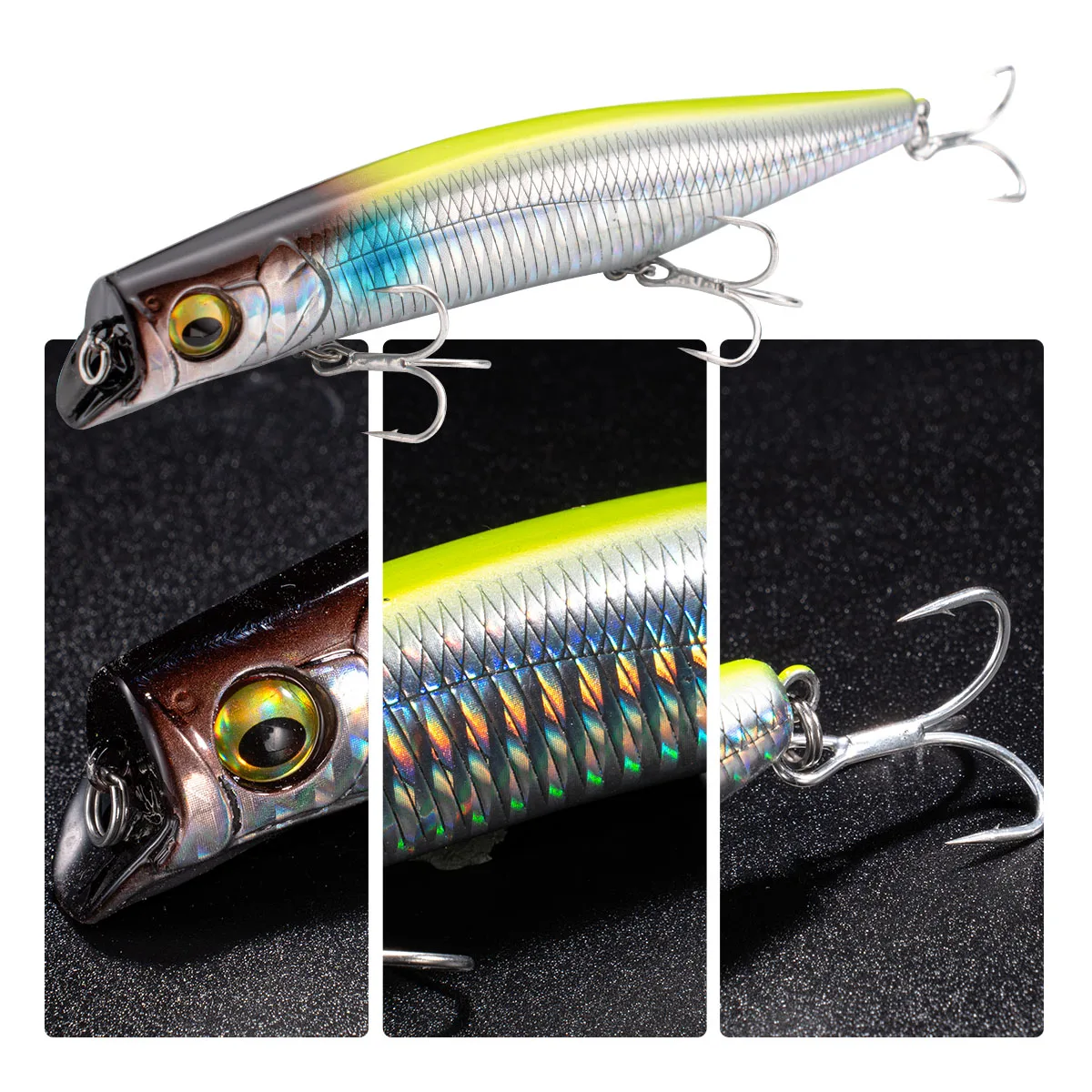 Señuelo de pesca para pesca en el mar, señuelo duro Minnow, 12cm, 21g, señuelos flotantes para lubina, alta calidad - imagen 2