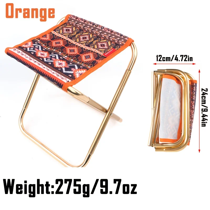 Silla de pesca plegable (gris/azul marino/naranja), taburete portátil de aluminio para campamento con respaldo ajustable, 50kg, barbacoa/pesca/viajes, 1 ud. - imagen 3