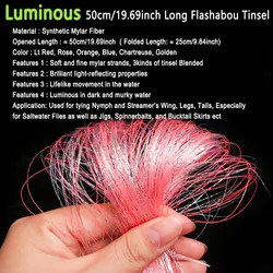 Bimoo Flashabou Luminoso para montaje de streamers y bucktail