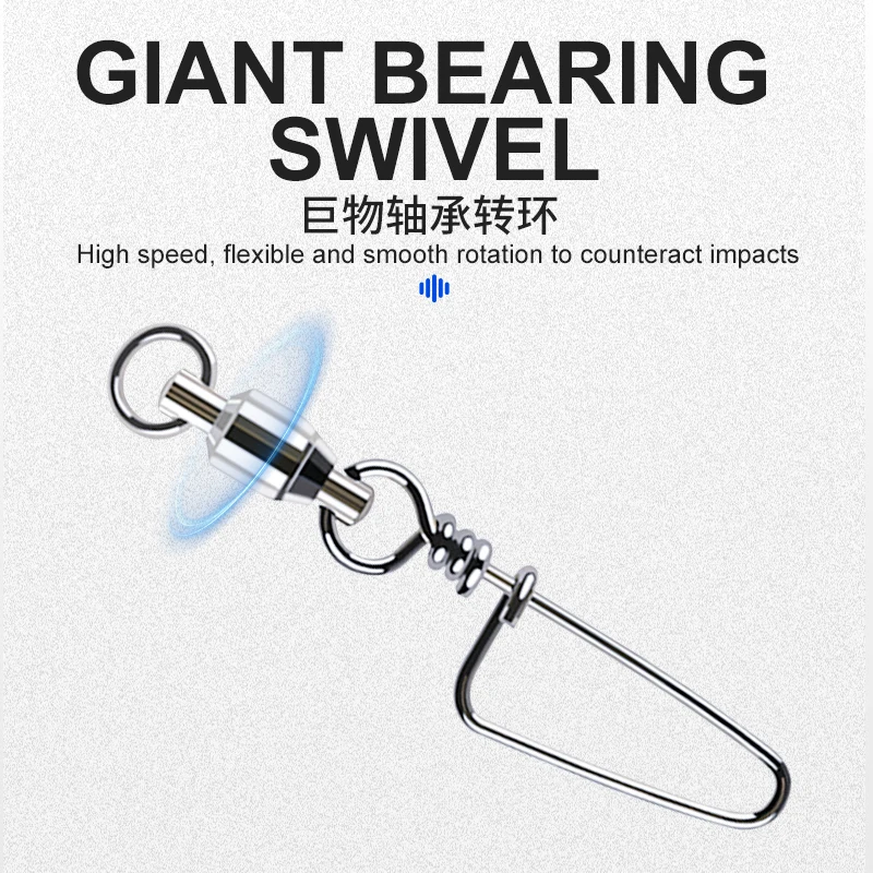 OBSESSION LT006, 10 unidades, conector de pesca giratorio de acero inoxidable, rodamiento de Pin, pasadores giratorios, accesorios de pesca de carpa y Lucio - imagen 5