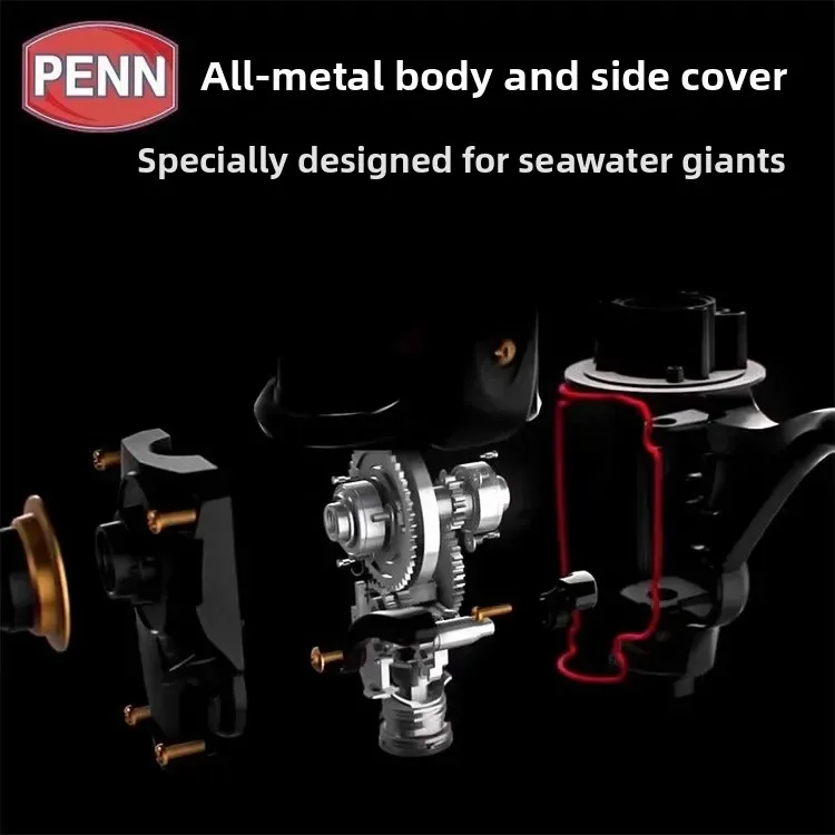 PENN Original Spinfisher V SSV 6500-10500 cuerpo de Metal carrete de pesca giratorio de agua salada de mar IPX5 para atún de aguas profundas - imagen 5