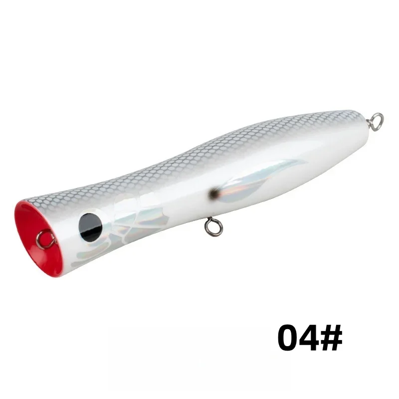 MUKUN 120g 22CM juego grande Popper cebo duro señuelo pesca Swimbait Jerkbait Wobbles aparejos arrastre Marlin atún curricán para agua de mar - imagen 4