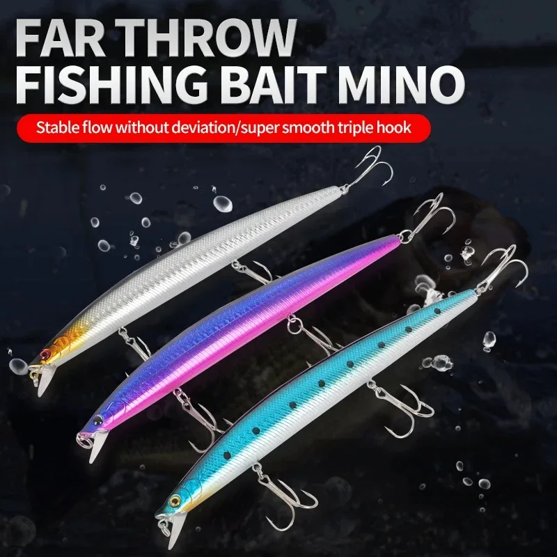Señuelo de pesca Minnow de 8cm y 24g, cebo realista con vibración oscilante, todo en agua