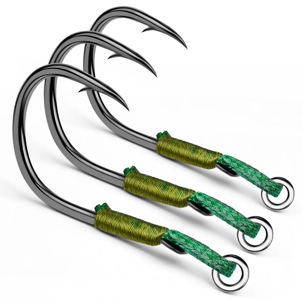 10 unids/pack anzuelo de pesca vertical anzuelo de pesca de mar con púas placa de acero de alto carbono gancho único anzuelo de pesca con mosca hecho a mano para carpa lubina - imagen 4