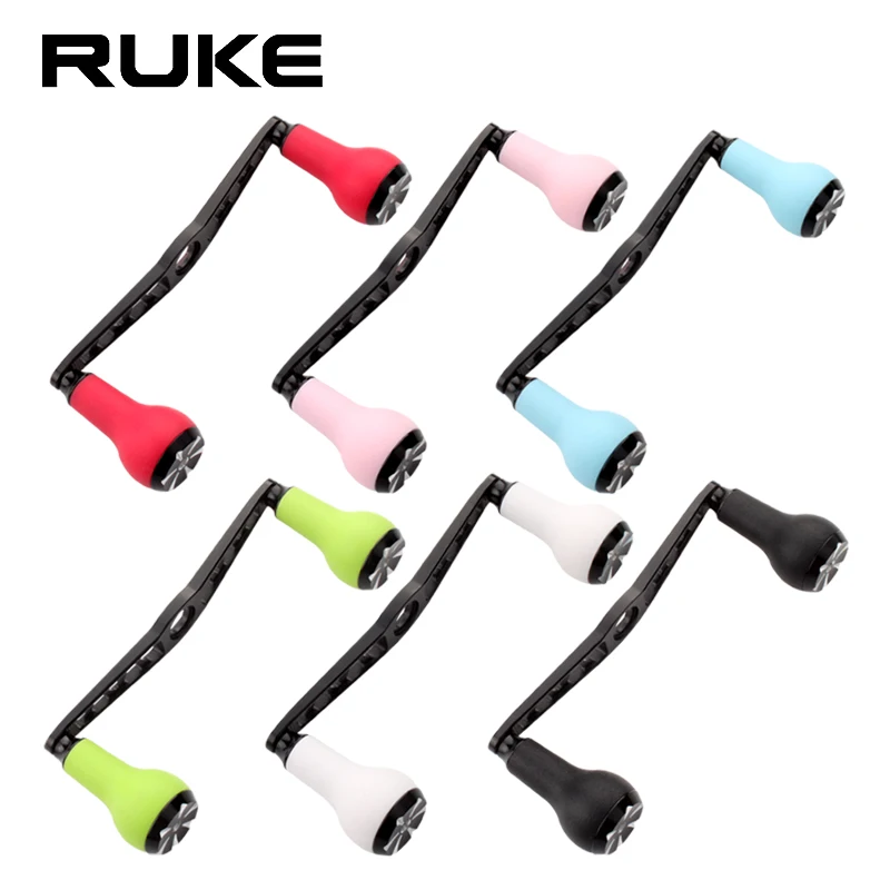 Ruke-mango de carrete de pesca, mango de aluminio de 120mm, perilla de Material TPE para carrete de Baitcasting, tamaño de agujero de 8x5/7x4mm, diaccesorio, 1 unidad - imagen 3