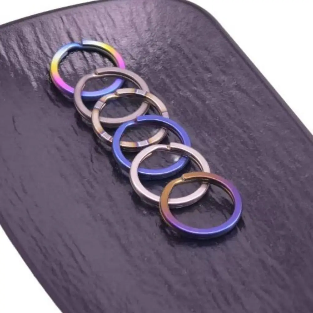 LLavero de aleación de titanio de 25mm de alta calidad, portátil, 6 colores, hebilla de llavero para exteriores, llavero EDC, herramienta colgante para viajes y acampada - imagen 2