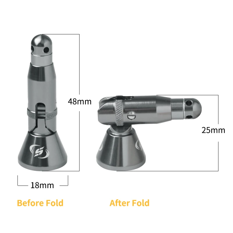 RUKE-soporte de carrete de pesca, accesorio de aleación de aluminio, equilibrio equipado, longitud de 46mm, peso de 8,6g para carrete S/D, bricolaje, novedad, 1 ud. - imagen 4