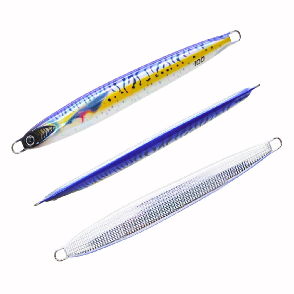 D1 señuelo de pesca de plantilla de Metal impreso en 3D, Jigging Trolling, 40g/60g/80g/100g, cebo duro UV luminoso, aparejos de agua salada - imagen 3
